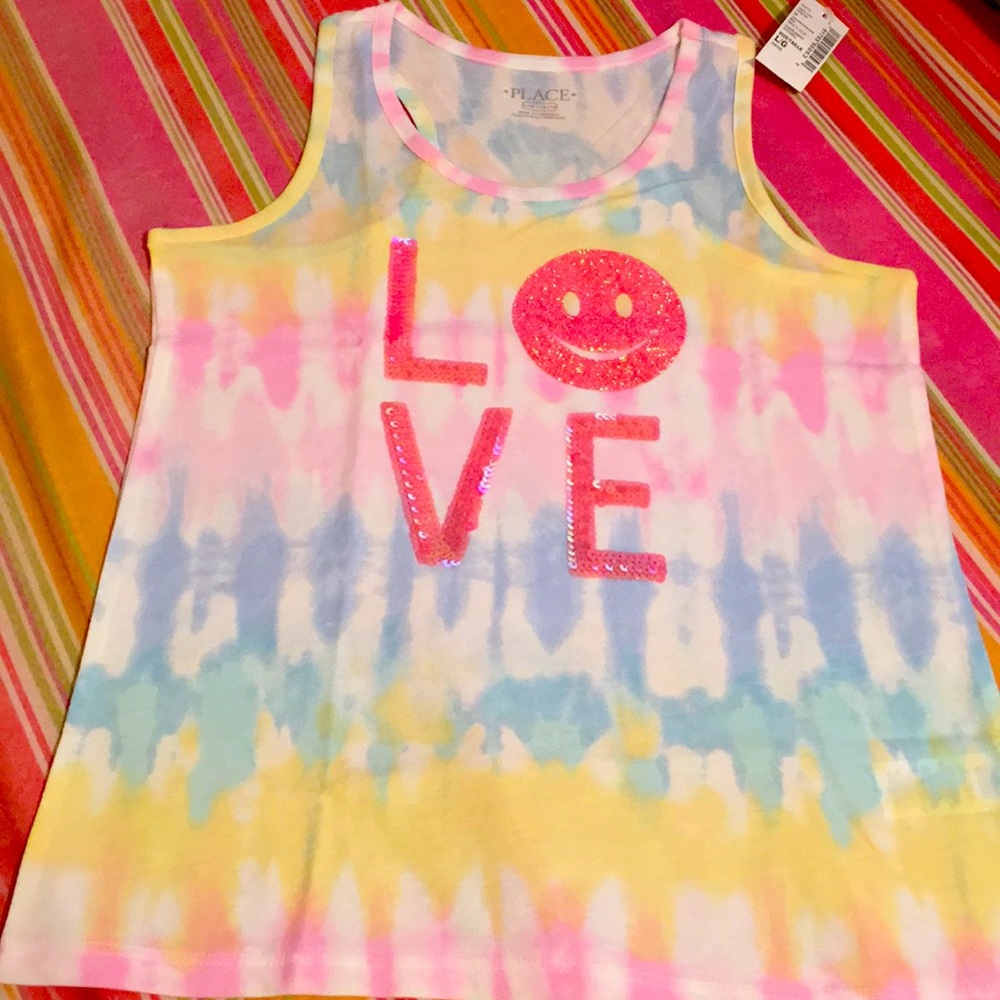 Tie dye racer back tank top
